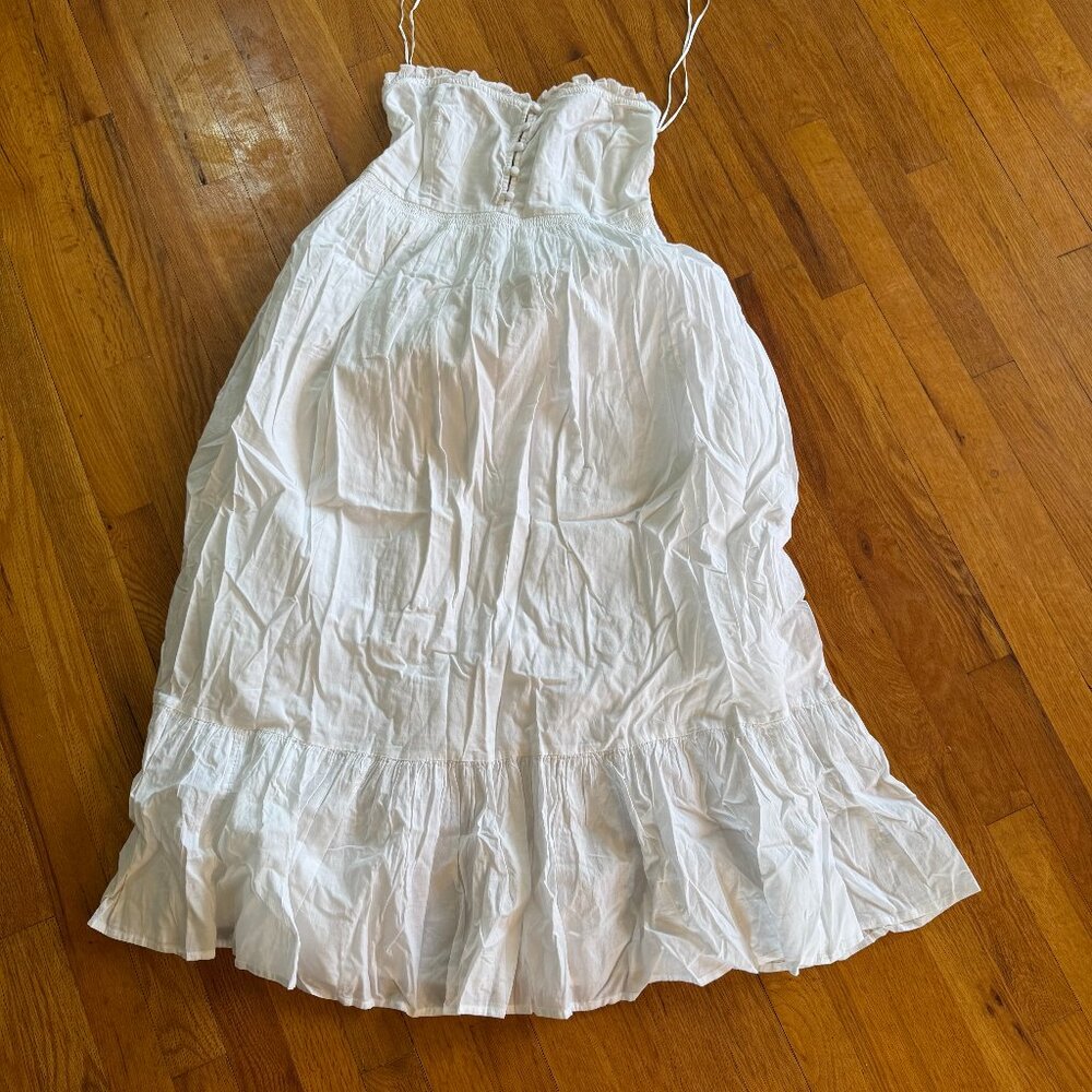 Y2k Summer Dress, White & Strapless NWT